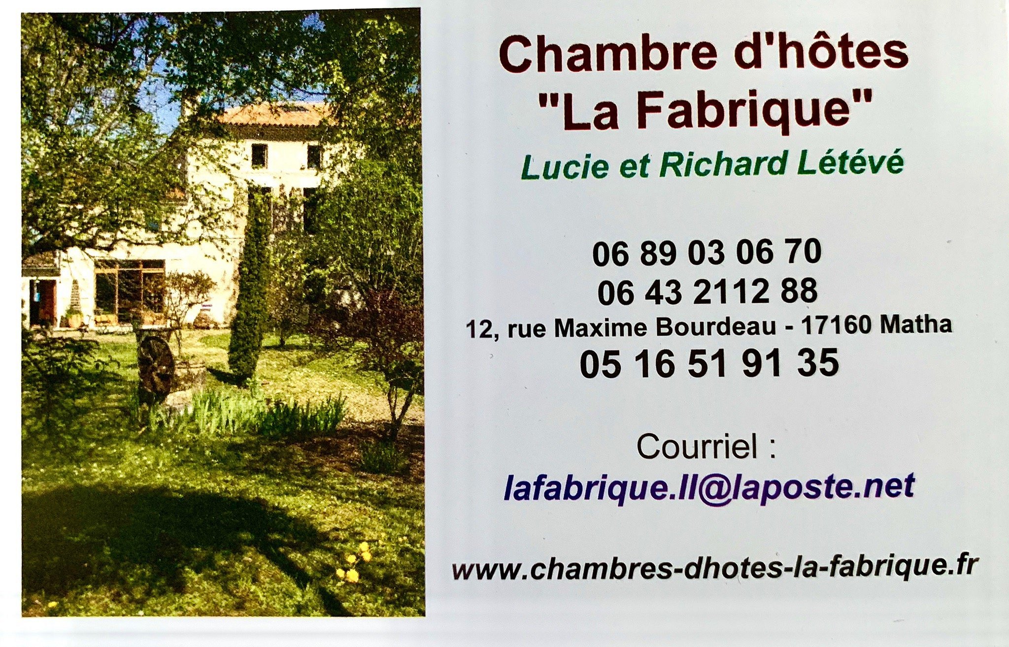 Chambres D'hôtes "La Fabrique" Chambre D'hôtes à Matha
