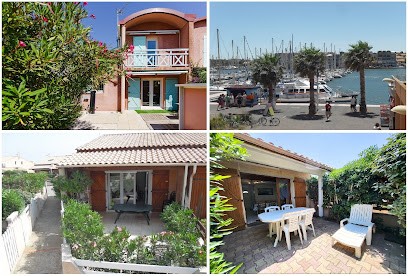 Location Gruissan Plage : Gite de vacances climatisé entre particuliers, maison studio, bord de mer Wifi jardin vélos parking, Location de Vacances à Gruissan